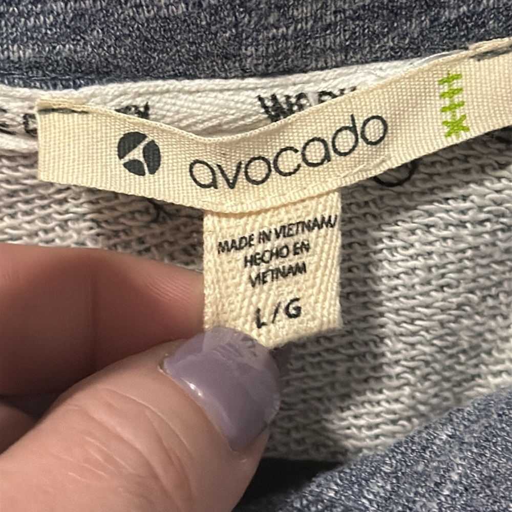AVOCADO | ✨NWOT✨ Full Zip Hoodie in Heather Blue - Picture 4 of 4